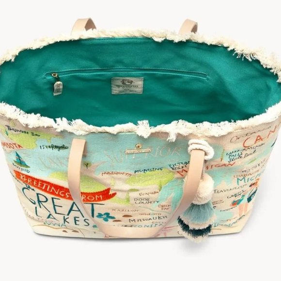 Spartina 449 Great Lakes Embroidered Large Tote - Picture 5 of 7